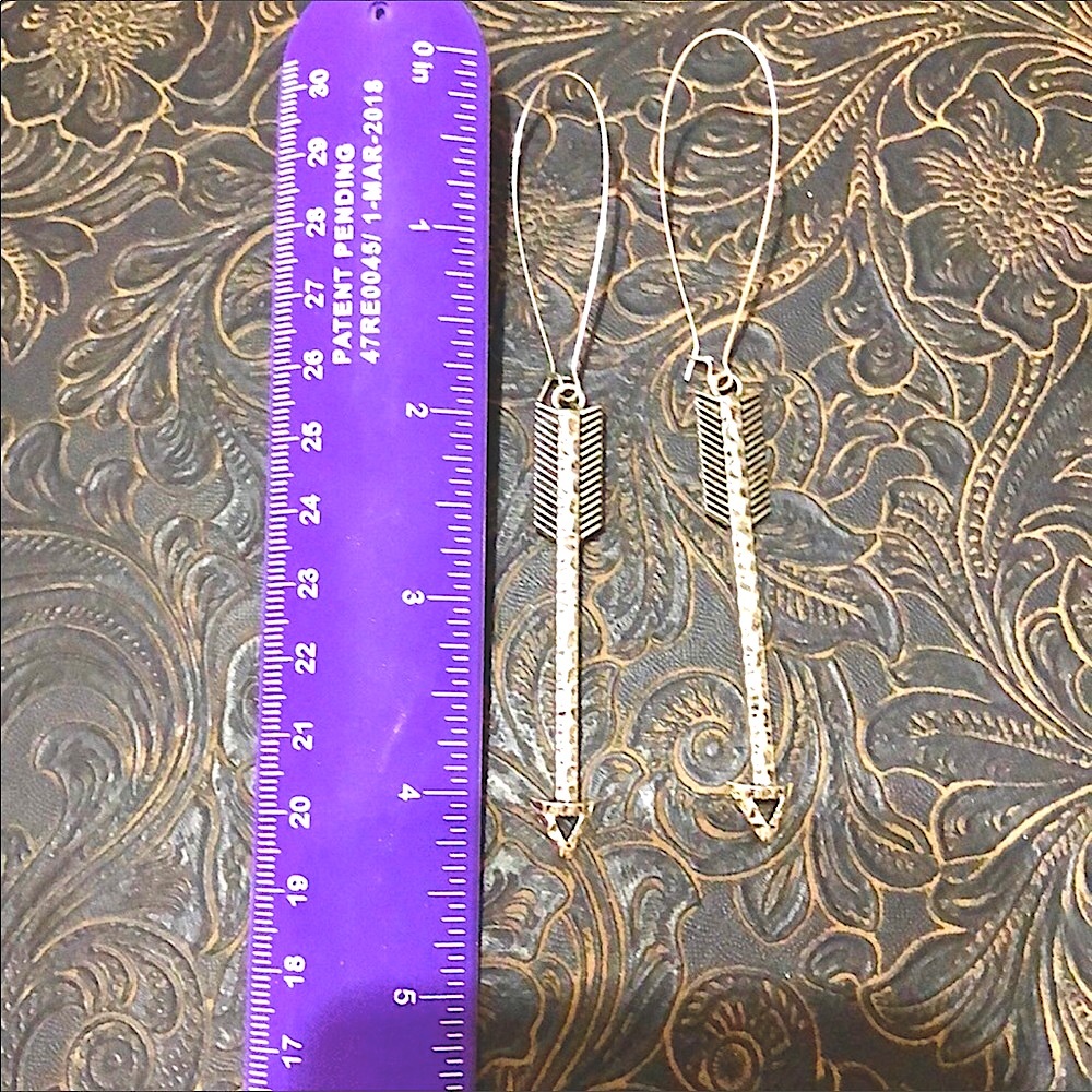 LONG ARROW EARRINGS on BIG SILVER HIPPIE WIRES